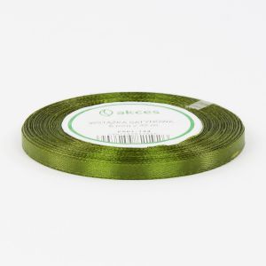 Wstążka satynowa Akces Zielona oliwkowa, 6mm x 33m